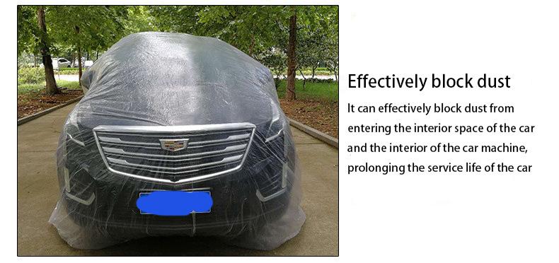 NEW PE Car windshield ice Cover Outdoor UV Protection Waterproof Disposable Car Cover
