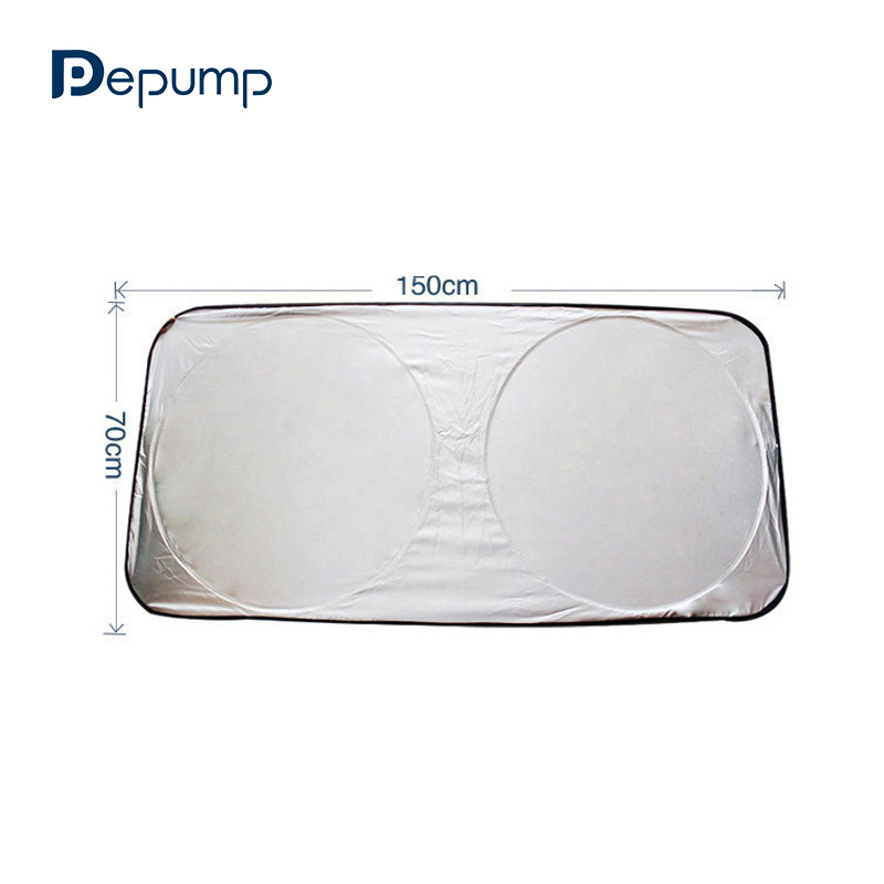 ZY-Q-022A Car Windshield SunShade Half shading HDPE Silver cloth Custom-made and Heat Insulation