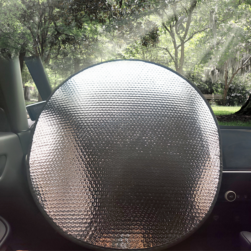 Universal Automobile aluminum foil bubble foldable Steering wheel cover car sunshade