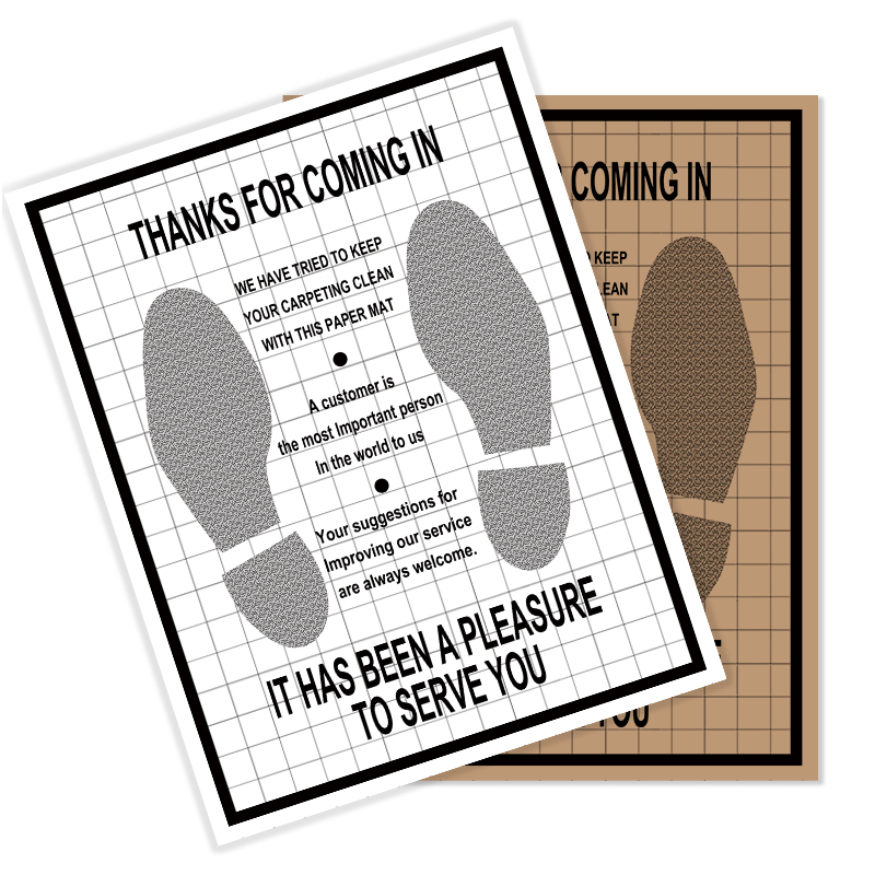 Custom printed personalized car foot mat carpet universal car paper floor mat with logo