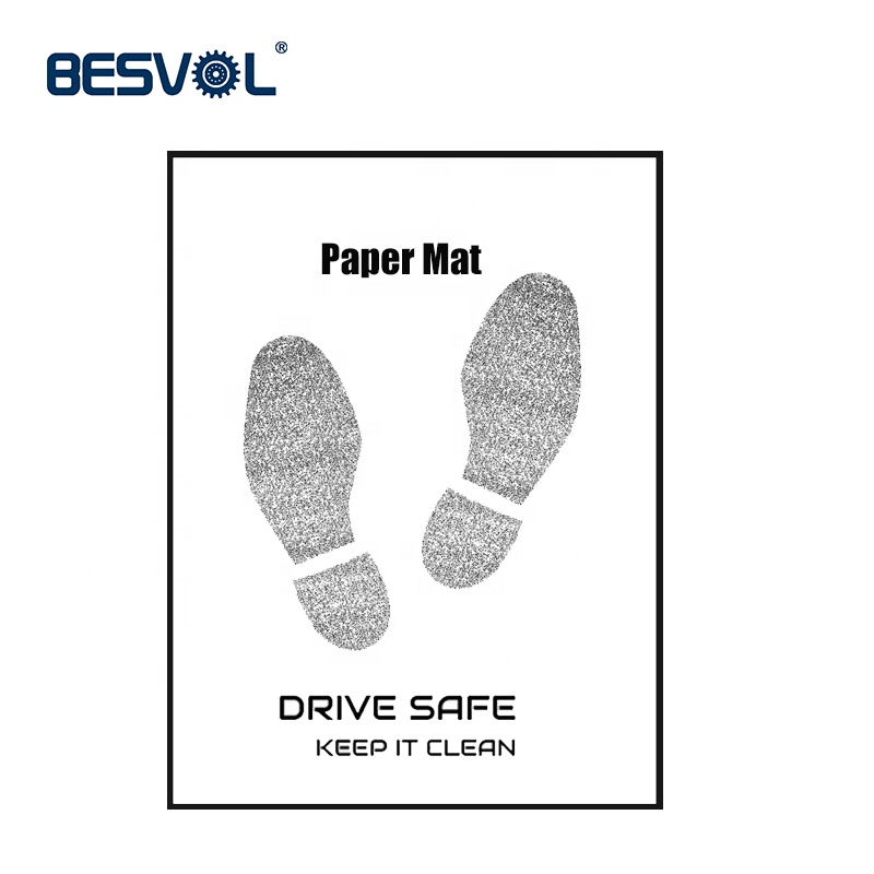 Custom printed personalized car foot mat carpet universal car paper floor mat with logo