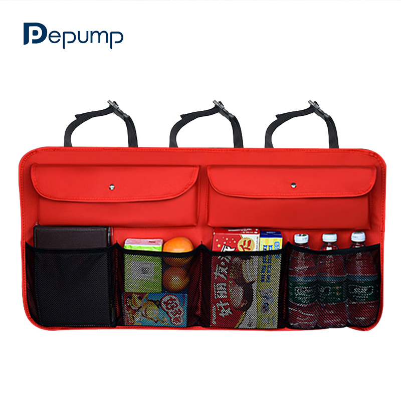 SN-H-059 Car back rear seat organizer net pockets Hanging backseat storage bag