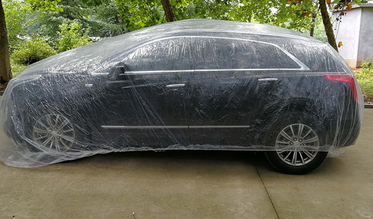 NEW PE Car windshield ice Cover Outdoor UV Protection Waterproof Disposable Car Cover