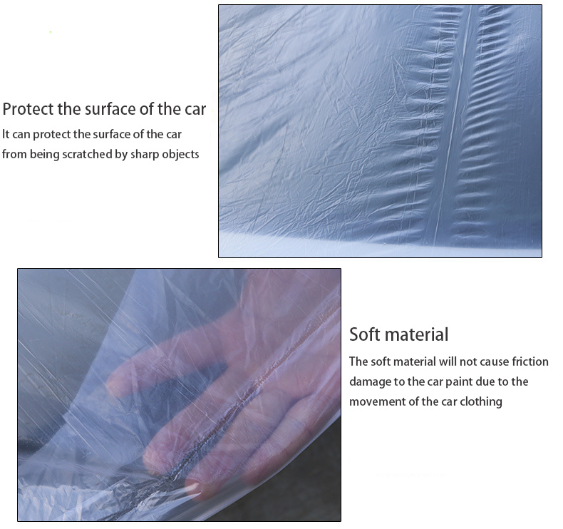 NEW PE Car windshield ice Cover Outdoor UV Protection Waterproof Disposable Car Cover