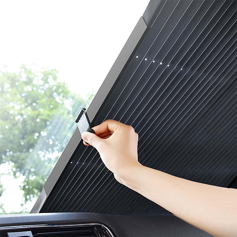 ZY-Q-006 aluminum foil Car Sunshade Front Window Retractable Car Sunshade