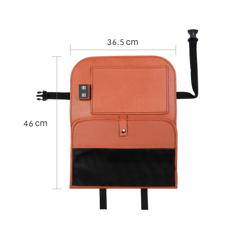 SN-Y-062 car backseat Tablet 4 USB Charger Storage pocket Foldable Laptop Holder Tray Organizer