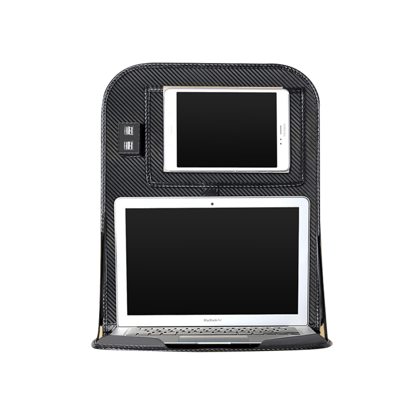 SN-Y-062 car backseat Tablet 4 USB Charger Storage pocket Foldable Laptop Holder Tray Organizer