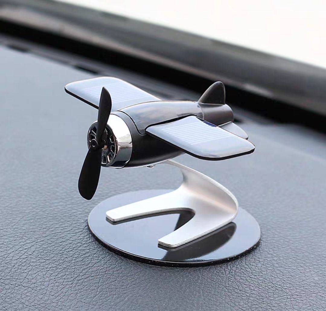 Non-slip Solar Energy Rotate Automobile Dashboard Aircraft Dropshipping Airplane Car Air Freshener