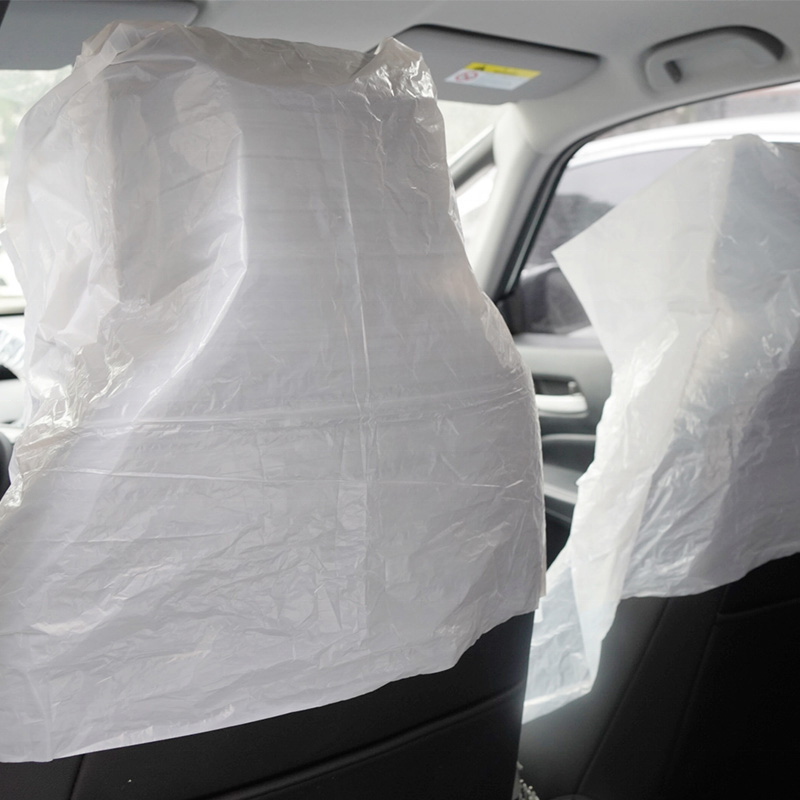 3 in 1 PE Transparent Waterproof Disposable Plastic Car Seat Cover Kit