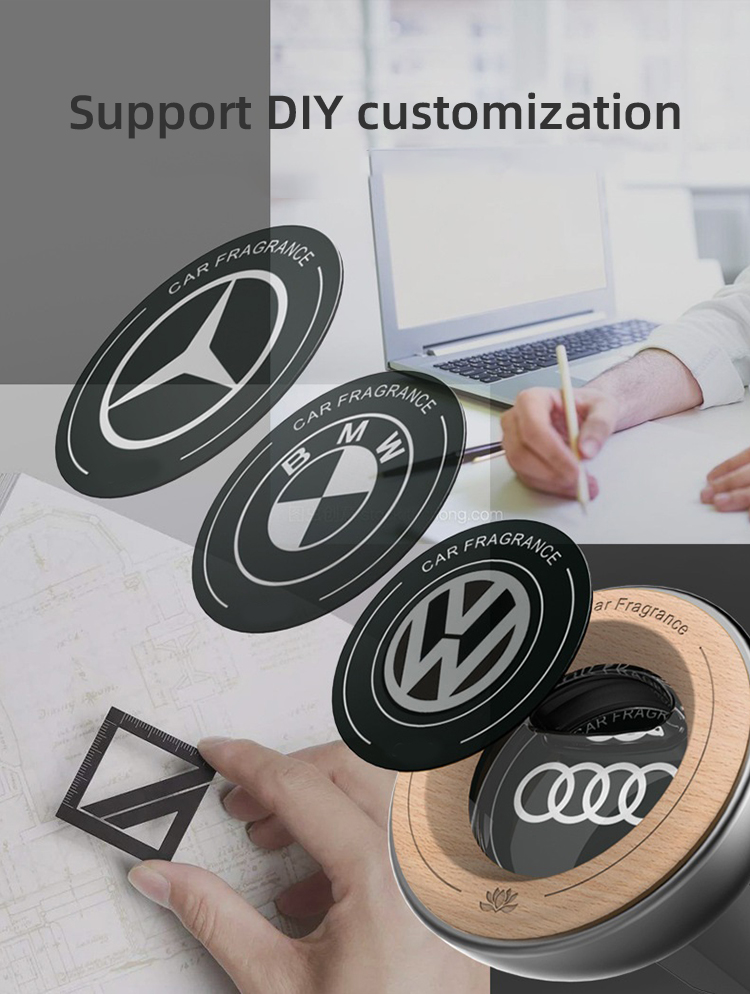 New Design Customizable Aromatherapy Essential Oil Car Perfume Diffuser Car Air Freshener Vent Clip