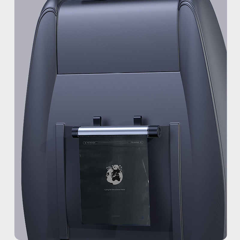 Vehicle mounted garbage bag roll disposable garbage bag and hidden hanging folding car phone holder